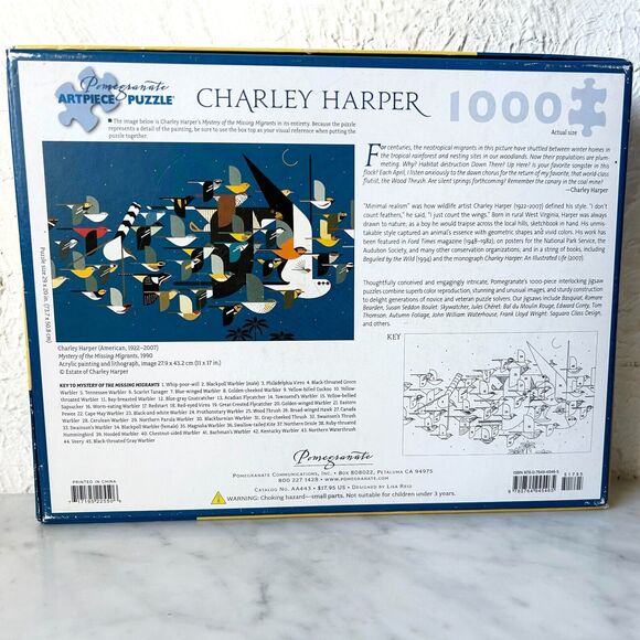 Charley Harper Art Mystery of the Missing Migrants 1000 Pc Puzzle Birds-Complete - Picture 8 of 8
